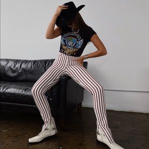 Weworewhat stiletto slit jean “Rocker Stripe”